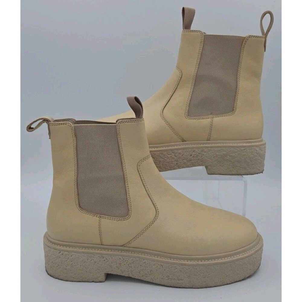 Free People Carmel Chelsea Boot Vintage Vanilla Womens Size 7 Medium EU 37.5